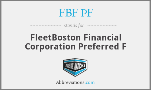 What does FBF PF stand for?